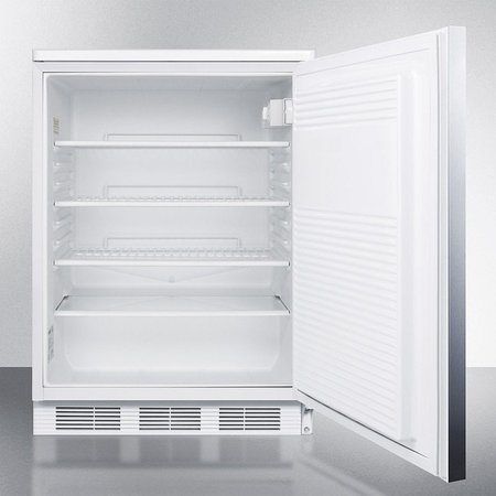 Summit  Commercial Built In Refrigerator W/Lock 5.5 Cu. Ft. White/Stainless Steel -  SUMMIT APPLIANCE DIV., FF7LWBISSHH